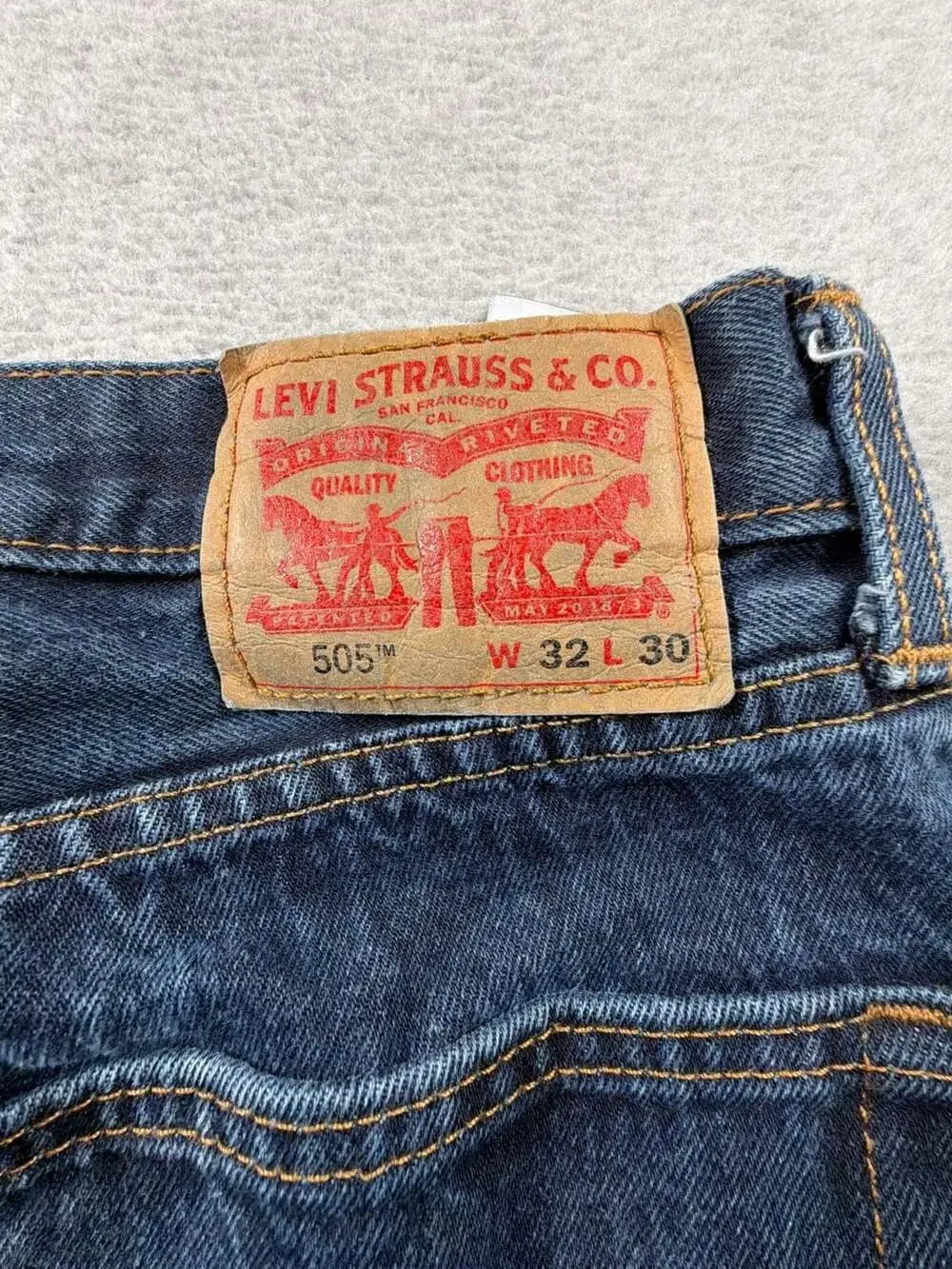 Levi's 505 Regular Fit Straight Leg Jeans Dark Wash